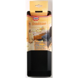 Dr. Oetker Kastenform 30 cm, Königskuchenform mit Antihaftbeschichtung, hochwertige Form, eckige Kuchenform aus veredeltem Schwarzblech, Menge: 1 Stück