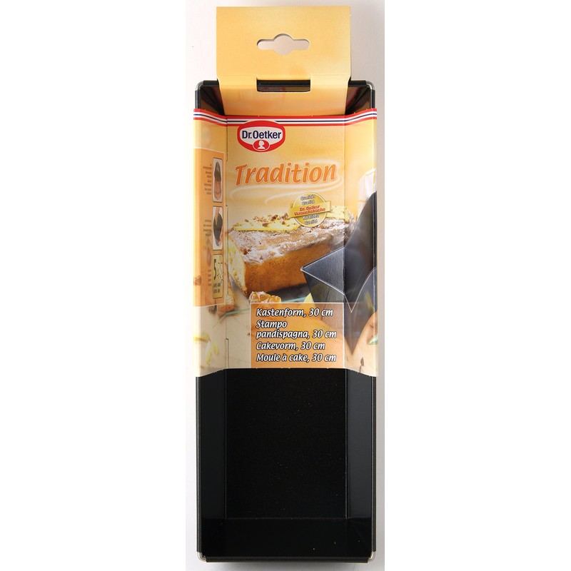 Dr. Oetker Kastenform 30 cm, Königskuchenform mit Antihaftbeschichtung, hochwertige Form,