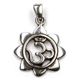 Drachensilber Om Pendant Buddhist Jewellery 925 Silver Women Girls Silver Pendant