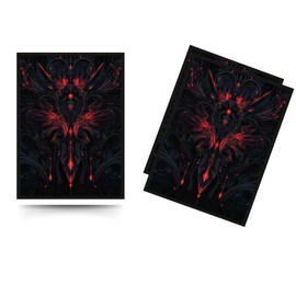 Sammelkartenhüllen für MTG, TCG & Sportkarten – 100 Stück – 66 x 92 mm – Kristallklare Vorderseite & Glänzende Art-Rückseite – Deck Protector Sleeves - Schwarz