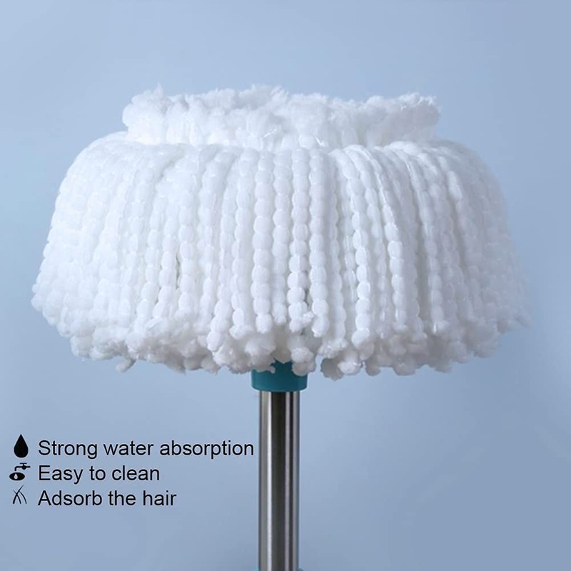 3 Pack Spin Mop Replacement Head 360° Microfiber Mops Refills