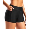 Zmart Women 3" Swim Shorts High Waisted Boy Short Swim