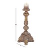 Deco 79 Polystone Decorative Candle Holder Tall Standing Candle Stand,