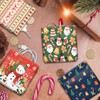 Peacoblue 4Pcs Small Leather Squeeze Coin Purse for Women-Christmas Elements