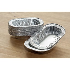 Tongmaster 1/2LB Foil Pie Ashet Rectangle Aluminium Dish, Meat Steak,Disposable x 200
