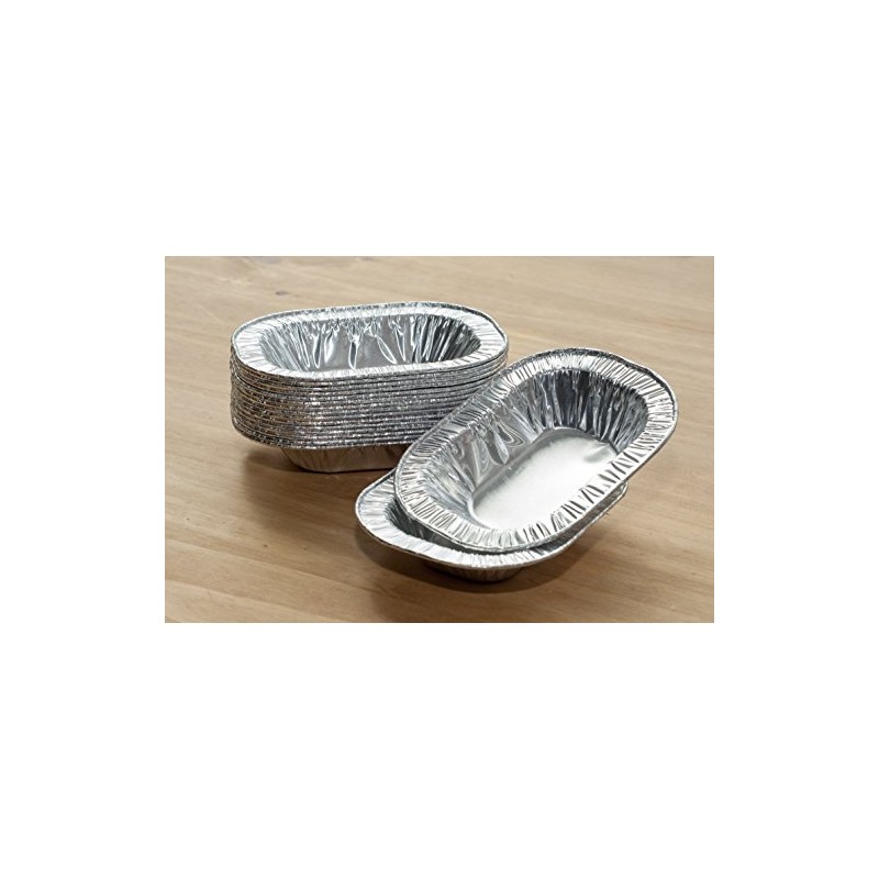 Tongmaster 1/2LB Foil Pie Ashet Rectangle Aluminium Dish, Meat Steak,Disposable