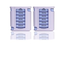 Horn Medical 7 Day Weekly Pill Boxes Twin Pack