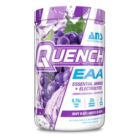 ANS PERFORMANCE QUENCH EAA Aminos + Electrolytes - Complete Blend of 9 EAAs - 10g Total Amino Acids - Vitamins, Antioxidants, Electrolytes - ZERO Sugar, Carbs, Calories (Grape Blast)