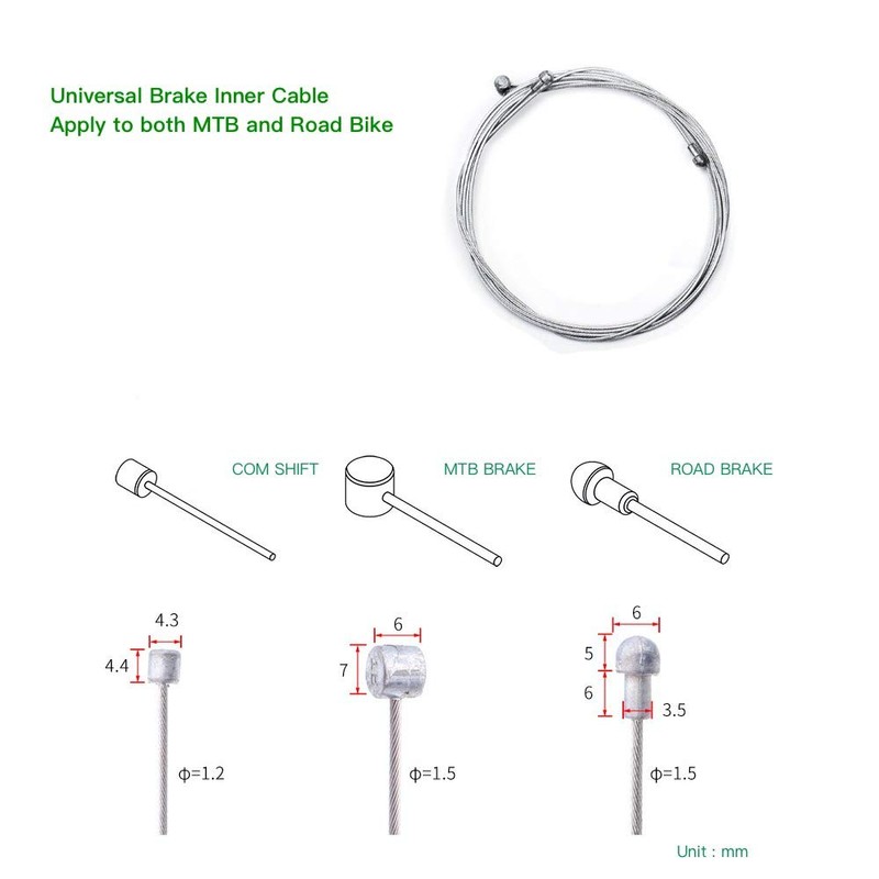 fortoo Braided Cycling Brake Housing Cable Set MTB Road Bike