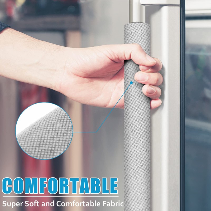 ELCOOR Refrigerator Handle Covers, Set of 6, Trimmable, Washable, Appliance