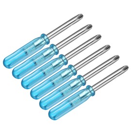uxcell 6pcs Mini Phillips Screwdriver 3.0mm 45mm Length Micro Precision Cross Head Screw Driver with Non-Slip Handle for Watch Eyeglasses Electronics Small Appliances Repair