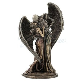 UNICORN STUDIO 10 1/4 Inch Kiss of Death Gothic Weeping Angel Cold Cast Resin Bronze Finish Sculpture
