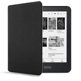 Forefront Cases Case for Kobo Aura Edition 2 - Magnetic Protective Case for Kobo Aura Edition 2 (Model: N236-2016) - Thin and Lightweight with Smart Auto Sleep/Wake Function Bag - Black