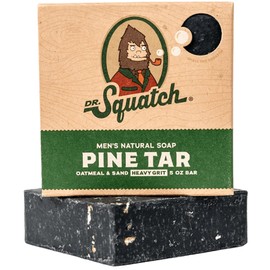 Dr. Squatch Jabón Natural de Alquitrán de Pino  Exfoliante con Avena y Aceites Naturales, 142 g                                                       