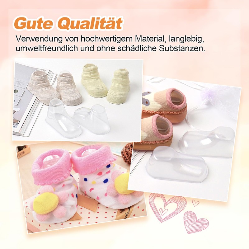 Baoblaze 10 x Transparent Baby Shoe Stretchers Portable Professional Boot