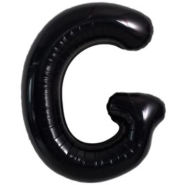 TONIFUL 40 Inch Large Black G Letter Balloons Jumbo Helium Balloons,Foil Mylar Big Alphabet Balloons for Birthday Party Anniversary Supplies Decorations