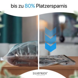 SilverRack Vacuum Bag Set Travel [12 Pieces] in 4 Sizes (3x Small + 4x Medium + 3x Large + 2x XL) - Travel Vacuum Bags for Clothes to Roll - Vacuum Clothes Bags - Clothes Vacuum Bags