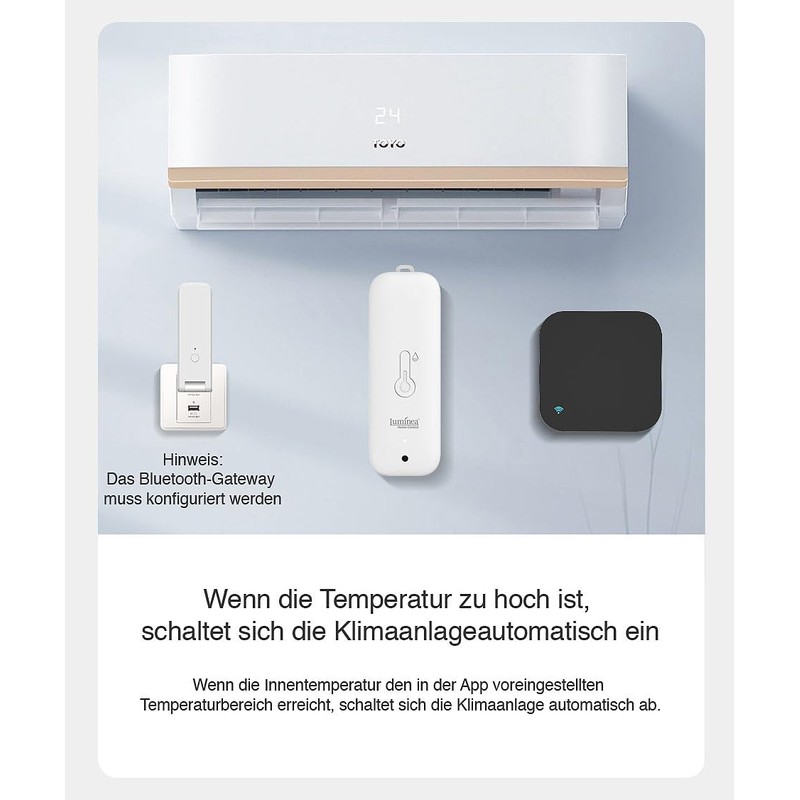 Luminea Home Control Wireless Sensor: Set of 8 Thermometer &