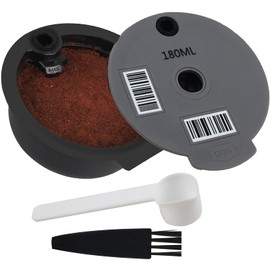 Reusable Coffee Capsule, Compatible with Bosch Tassimo Machines, Coffee Filter Refillable, Coffee Pods with Readable Barcode