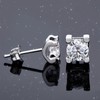 Moissanite Stud Earrings, 1ct Round Cut D Color VVS1 Clarity