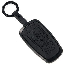 for Ford Key Fob Cover, Leather Key Shell Case Compatible with Bronco Explorer Edge Escape Expedition F150 F250 F350 Fusion Mustang Ranger (5 Buttons)