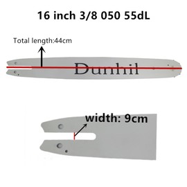 Dunhil 2 pack 16 inch 3/8" LP Pitch 050'' Gauge 55 Drive Links Chainsaw Chains S55 & 1 Guide Bar Set for Stihl MS170 MS180 MS193 MS200 Poulan PLN3516F McCulloch PM 400 (91YNS50X3)