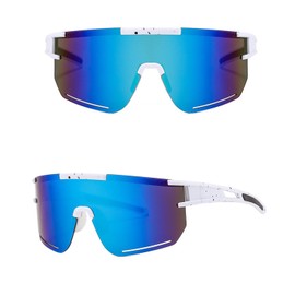 RISAKOGO Fast Glasses Sunglasses Men Women UV400 Sports Glasses Bicycle Glasses Rave Glasses for Riding, Skiing and Fishing in Parachuting