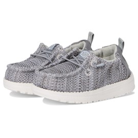 HEYDUDE Kids Men's Lildude Slip-On Core (Infant/Toddler) Grey/White 3 Infant Medium