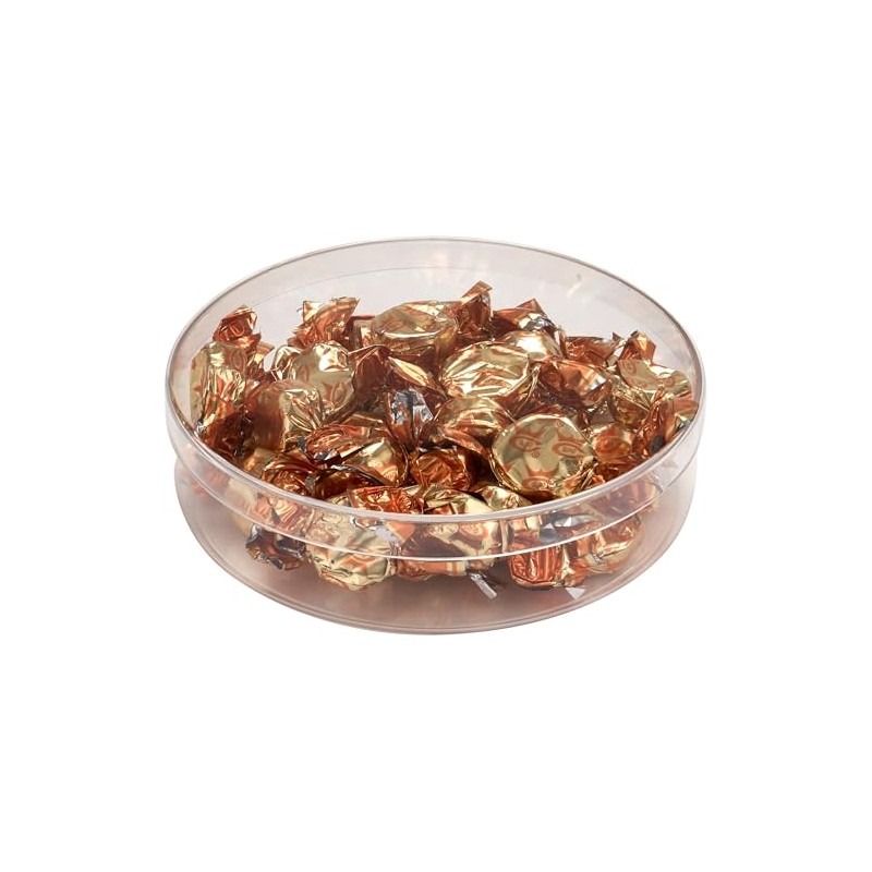 Pioneer Plastics 175C Clear Round Plastic Container, 6" W x