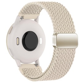 EverAct 20mm Magnetic Braided Compatible with Garmin Vivoactive 5 Watch Band/Vivoactive 6/3/3 Music,Adjustable Stretchy Nylon Sport Strap for Venu Sq 2/Venu 2 Plus & Forerunner 55/165/245/645/570-42mm