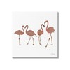Stupell Industries Mingling Pink Flamingo Birds Animal Illustration, Design by