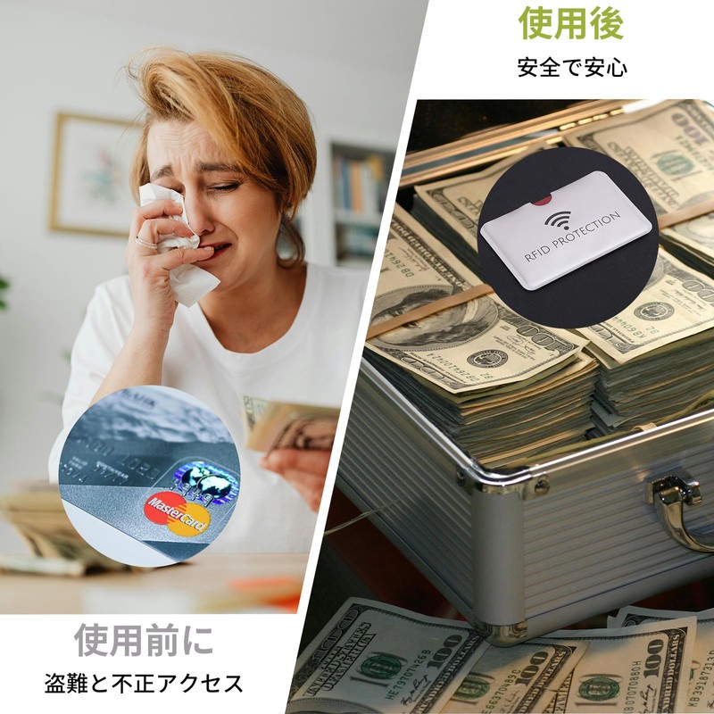 BLOOPIC IC Card Anti-Skimming Case Magnetic Shield Anti-Magnetic Card Case