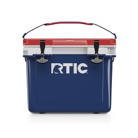 RTIC Ultra-Light 22 Quart Hard Cooler Insulated Portable Ice Chest Box for Drink, Beverage, Beach, Camping, Picnic, Fishing, Boat, Barbecue, 30% Lighter Than Rotomolded Coolers, Patriot