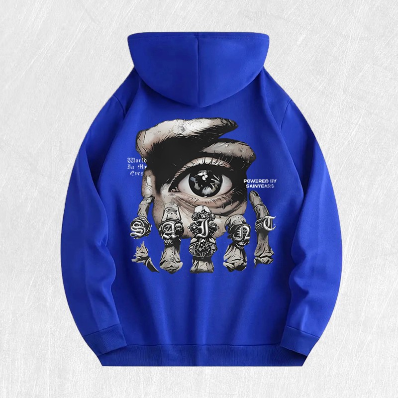 Saintears Eye & Rings Graphic Hoodie 100% Cotton US Warehouse