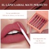 6PCS Lapiz Labial Mate Lapiz Labial Antiadherente,Lápiz labial antiadherente,Lápiz labial