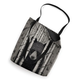 Wilderness Rustic bear design, Bear in the woods, Black Bear Tote Bag