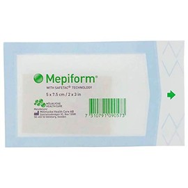 Mepiform - Self-adherent soft silicone dressing for scar care - 2" x 3" - Single Sheet (1)