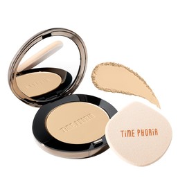 TIMEPHORIA Base de Maquillaje en Polvo Timeless Optima, Alta Cobertura y Acabado Matte Blur, 16H Control de Brillo, Polvo Compacto para Piel Grasa y  