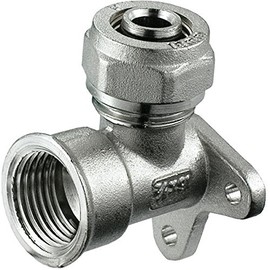 20mm PEX-AL-PEX x 1/2" Female Brass Compression Pipe Fittings Elbow Wall Mounted