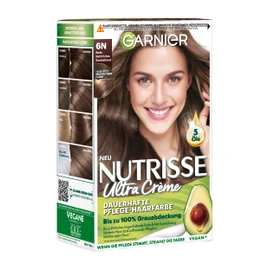 Garnier Nutrisse Cream Colour, Nude Natural Dark Blonde 6N / Colouring for Permanent Hair Colour (with 3 Nourishing Oils) - 3 x 1 Piece