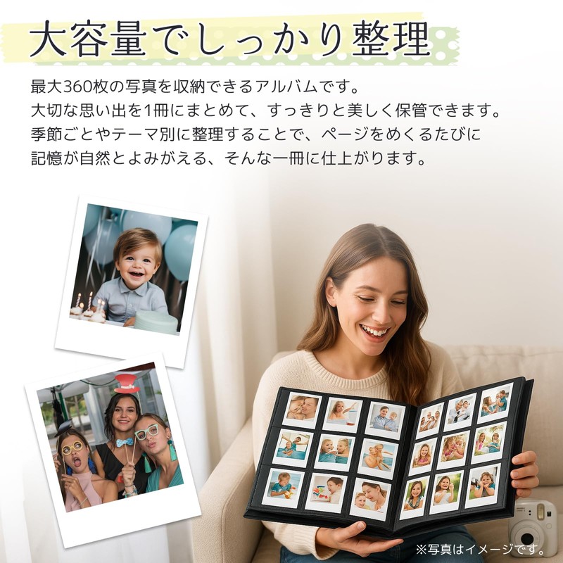 JUSTVEL Album, Large Capacity, Easy to Read Storage, File Polaroid