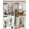 SUNQUEEN 58"x19" Floor Mirror Full Length, Arched 58L x 19"W,