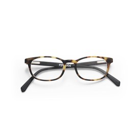 eyebobs On Board Premium Reading Glasses for Women and Men | Rectangle Average-Size Reading Glasses | Tokyo Tortoise Front With Black Temples in a Matte Finish | 3.50