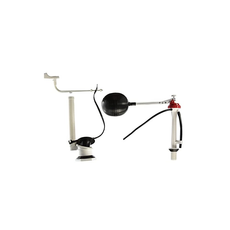 DICA, Juego Completo de Accesorios para W.C, Material Plastico, Hule,