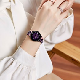 BINLUN Resin Watch Straps 12 14 16 18 20 22 mm for Women Replacement Watch Band 14 Colors Ladies Wrist Strap Smart Watch Bracelets, Mixed Purple,14mm