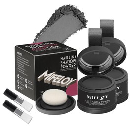 MIFELOY 2 Pack Root Cover Up and Touch Up Powder - Conceals Grays, Thinning Hair, Hairline, Beard Line, Eyebrow, Instantly - Dark Grey