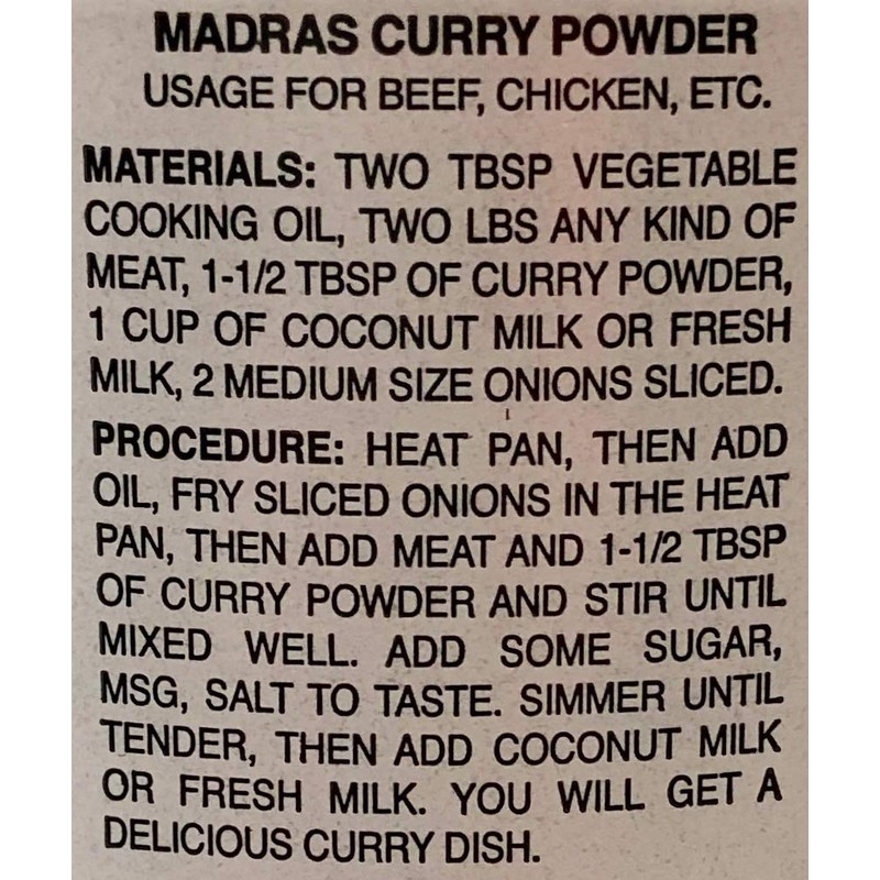 Madras Curry Powder, Ca Ri Ni an Do, 16 Ounce