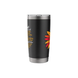 Trust in the Lord Sunflower Proverbs 3:5-6 Female Christian Stainless Steel Insulated Tumbler