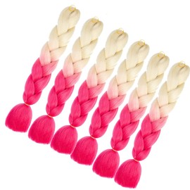 6 Packs Ali Show Hair Jumbo Braided Hair Extensions Brown colourful Synthetic Hair Kanekalon Hair for DIY Crochet Box Braids Deep Hair Extension