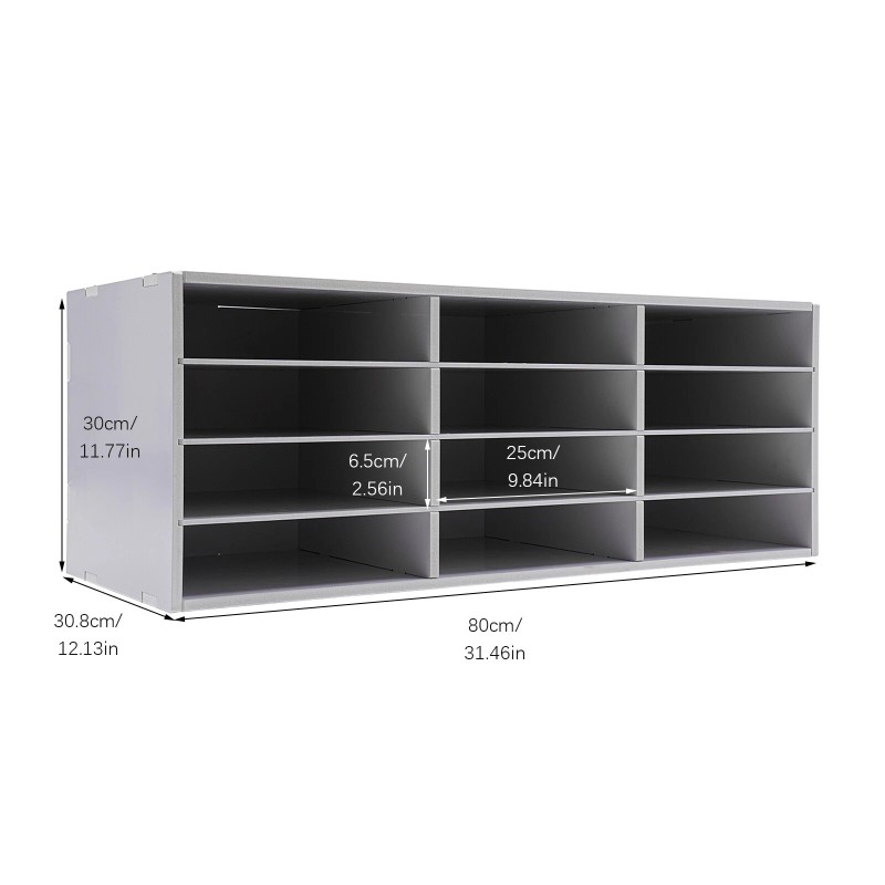 N/A 4-Tier Mail Sorter Organizer Countertop Literature Student Mailbox for